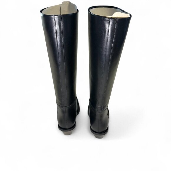Gia Borghini Ginevra Blondine Texan Leather Knee High Black Boot EU 38 NIB - Picture 6 of 16